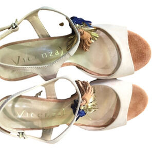 𝅺Anthropologie Vicenza Stack Heel Tassel Sandal, Size 7